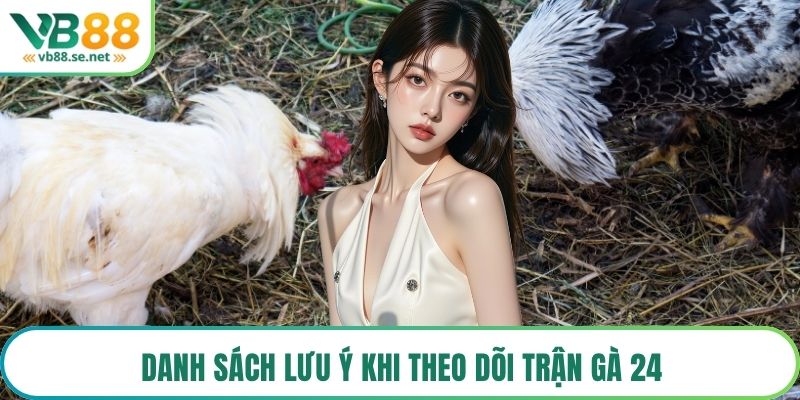 Danh sách lưu ý khi theo dõi trận gà 24