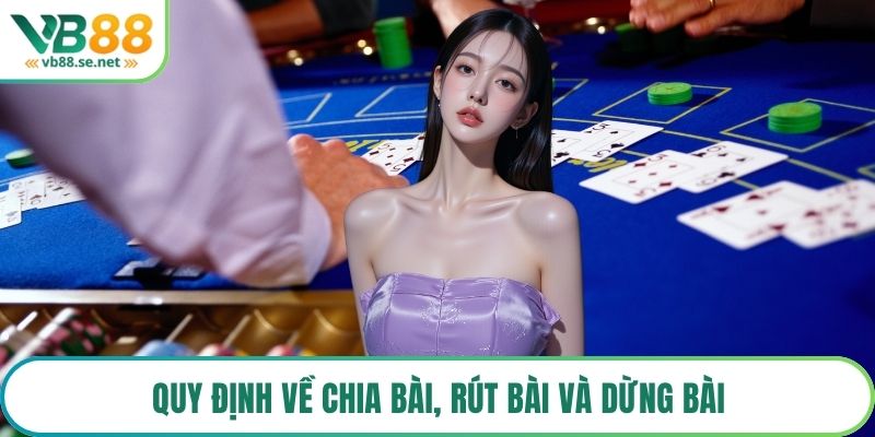 Quy định về chia bài, rút bài và dừng bài
